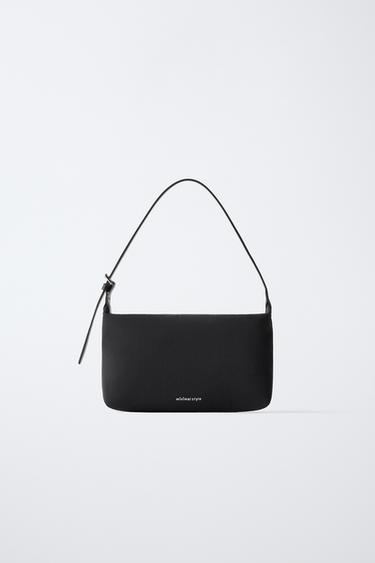 NYLON SHOULDER BAG - Black by Zara