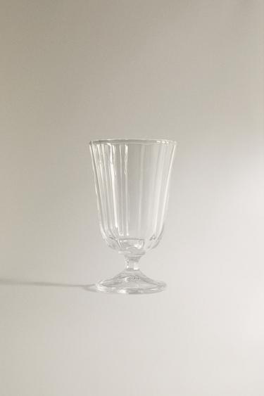 RAISED FACETED WINE GLASS -  by Zara - Image 0