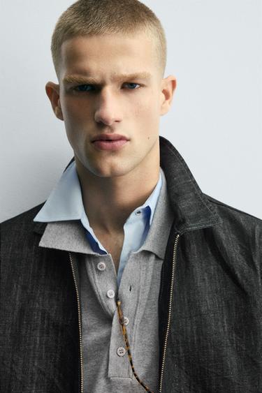 RELAXED FIT DENIM JACKET - Black by Zara