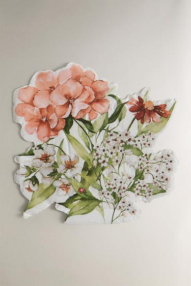 FLORAL PAPER NAPKINS (PACK OF 20) - Green by Zara - Image 0