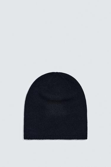 WOOL BLEND BEANIE - Dark navy by Zara