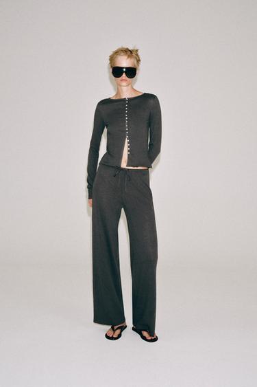 RUSTIC TROUSERS - Anthracite grey by Zara