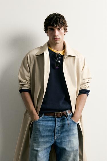 LONG RELAXED FIT TRENCH COAT - Beige by Zara