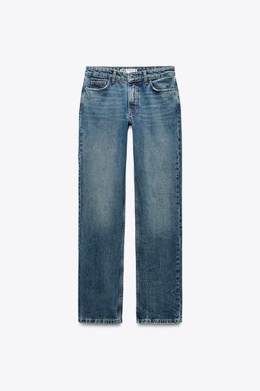 Z1975 STRAIGHT LOW-RISE LONG LENGTH JEANS - Blue by Zara - Image 0
