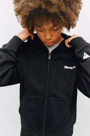 FLEECE SWEATSHIRT AND BALLOON TROUSERS SET - Dark navy by Zara