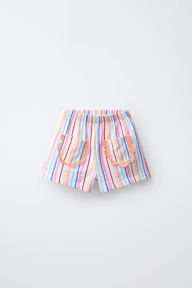 BERMUDA SHORTS WITH CROCHET POCKETS - Multicoloured by Zara