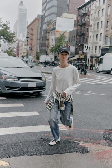 RUSTIC COTTON T-SHIRT - Ecru by Zara