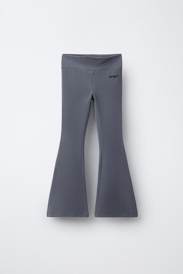 TEXT FLARE LEGGINGS - Blue by Zara