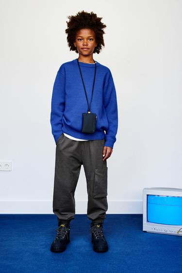 PLAIN KNIT SWEATER - Midnight blue by Zara