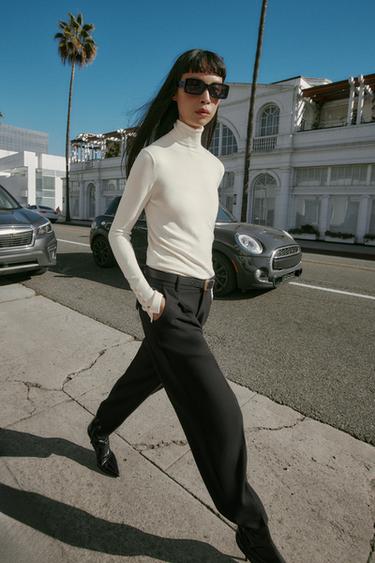 BASIC PLAIN KNIT JUMPER - Ecru by Zara