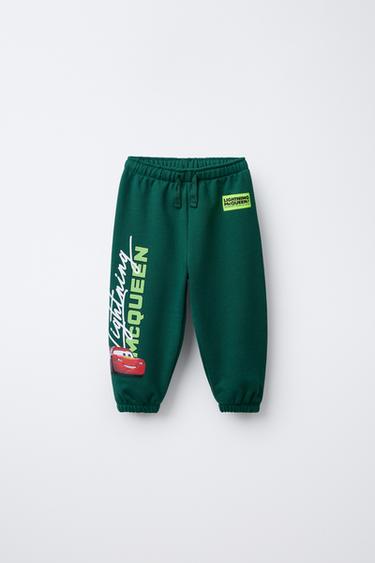 CARS LIGHTNING MCQUEEN © DISNEY PLUSH JOGGER TROUSERS - Bottle green by Zara - Image 0