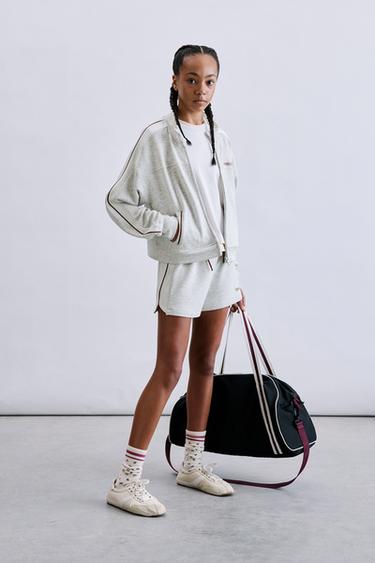 SPORTY ZIP-UP SWEATSHIRT - Grey marl by Zara