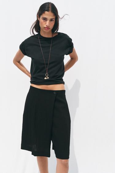 WRAP SKORT - Black by Zara