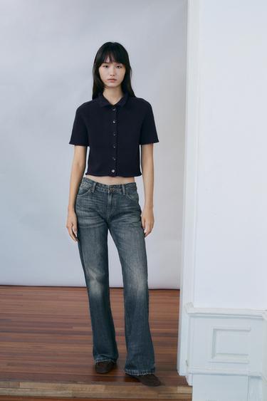 ZW COLLECTION LOW-RISE BOOTCUT JEANS - Blue by Zara - Image 0