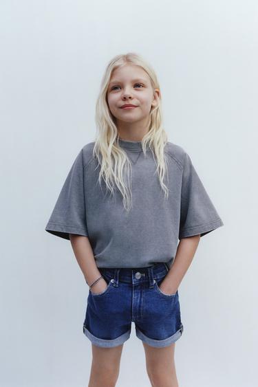 STRETCH DENIM BERMUDA SHORTS - Blue by Zara