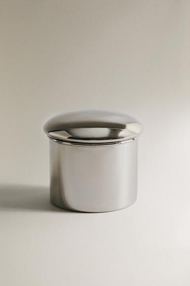 SHINY METAL JAR - Silver by Zara