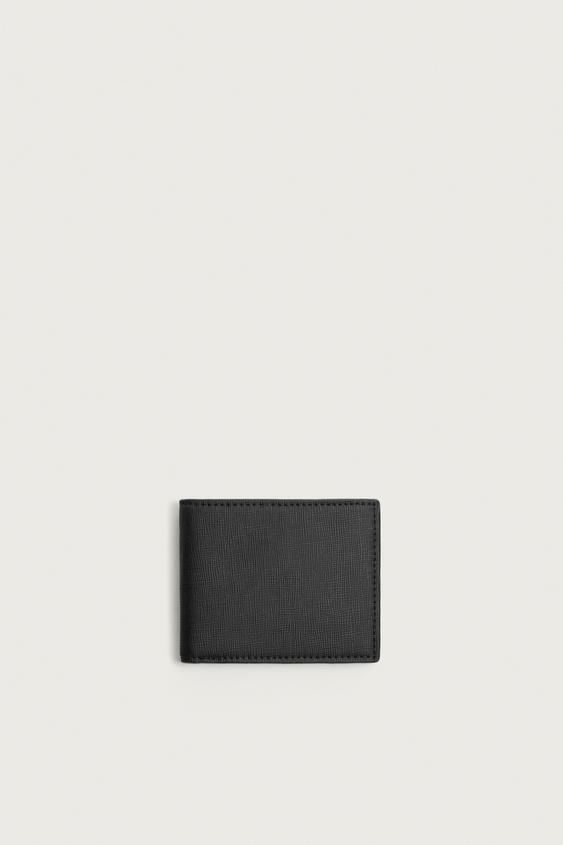 TEXTURED WALLET - Black by Zara - Image 0