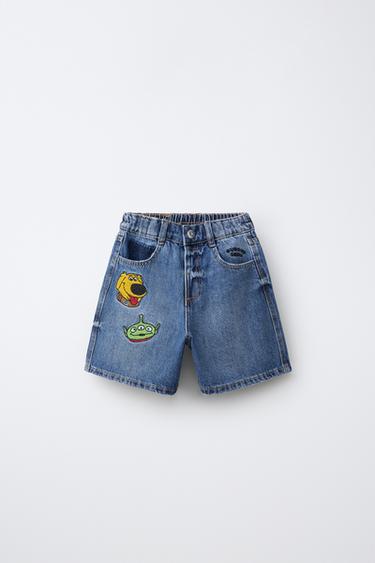 © DISNEY PIXAR DENIM BERMUDA SHORTS - Mid-blue by Zara