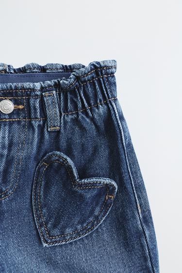 BAGGY JEANS WITH HEART POCKETS - Mid-blue by Zara