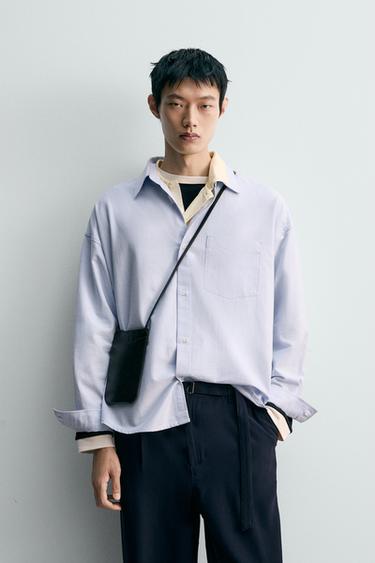 OVERSIZE FIT OXFORD SHIRT - Light blue by Zara