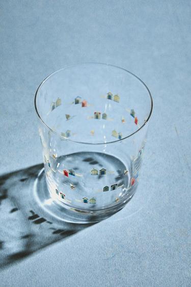 TRANSFER GLASS TUMBLER - Blue by Zara