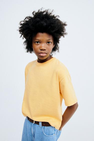 STORIESZ - PLAIN T-SHIRT - Pastel yellow by Zara
