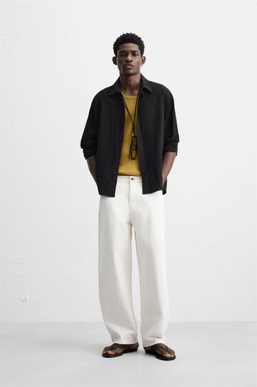 TEXTURED JACQUARD SHIRT - Black by Zara - Image 0