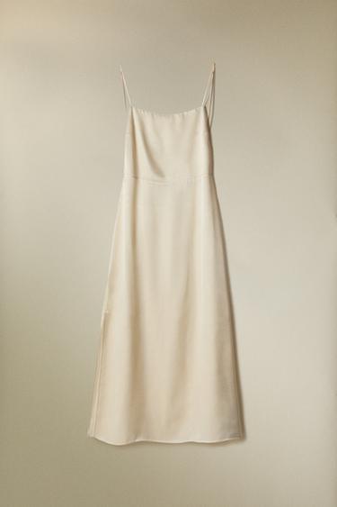 PLAIN SATEEN NIGHTDRESS - Ecru by Zara - Image 0