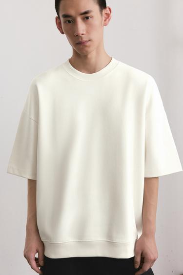 INTERLOCK TECHNICAL SWEATSHIRT - Oyster-white by Zara