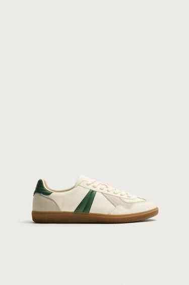 RETRO COLOUR-DETAIL TRAINERS - White by Zara