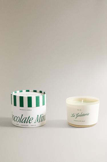 (150 G) CHOCOLATE MINT SCENTED CANDLE - mink brown by Zara - Image 0