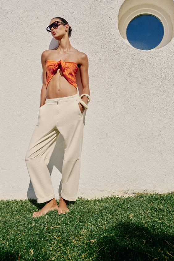 Z1975 LOOSE CHINO JEANS - Oyster-white by Zara - Image 0