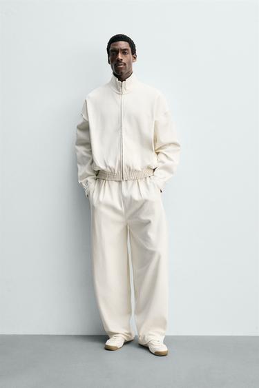 INTERLOCK ZIP-UP SWEATSHIRT - Ecru by Zara