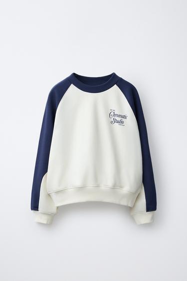 CONTRAST JOGGING SWEATSHIRT - Ecru by Zara