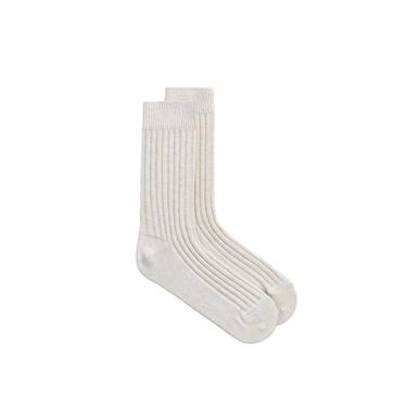 IRREGULAR RIBBED SOCKS - Ecru by Zara