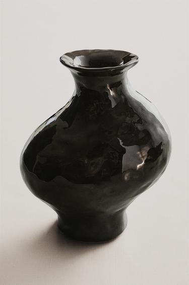 IRREGULAR CERAMIC VASE - Greys by Zara