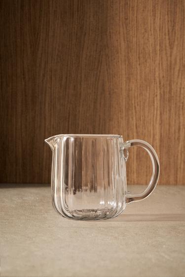 RAISED GLASS MILK JUG -  by Zara
