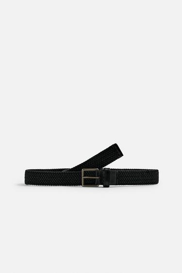BRAIDED STRETCH BELT - Black by Zara - Image 0