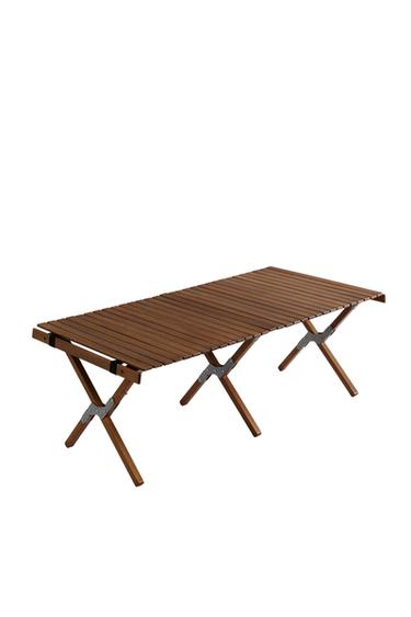 BEECH WOOD FOLDING TABLE - Brown by Zara