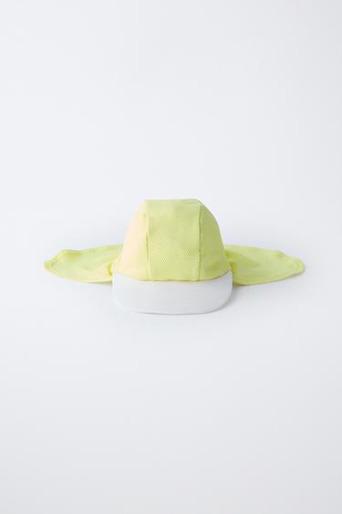 SWIMMING HAT WITH NECK FLAP - Light lime green by Zara