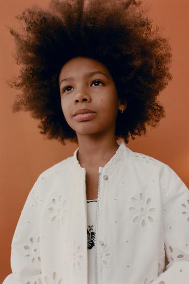 SWISS EMBROIDERED JACKET - White by Zara