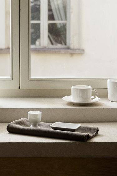 STONEWARE PLATES - Ecru/Yellow by Zara