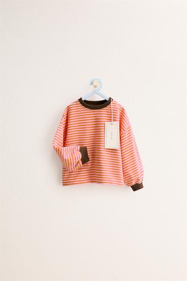 ZARA TIMELESS - CONTRAST STRIPED T-SHIRT - Tangerine by Zara