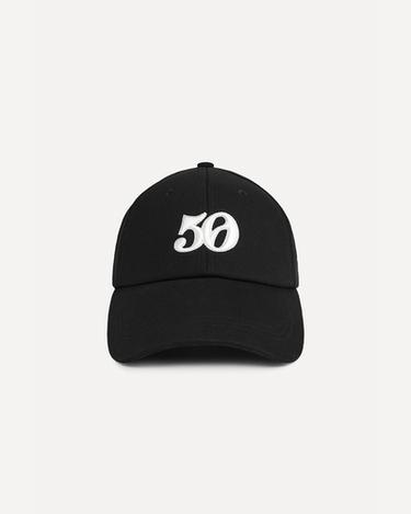 50TH ANNIVERSARY EMBROIDERED CAP - Black by Zara