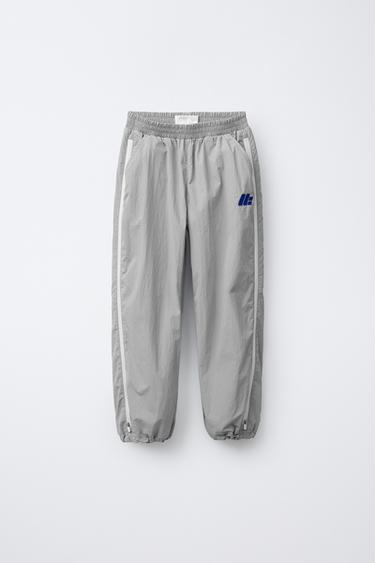 NYLON JOGGERS WITH ZIPS - Stone by Zara
