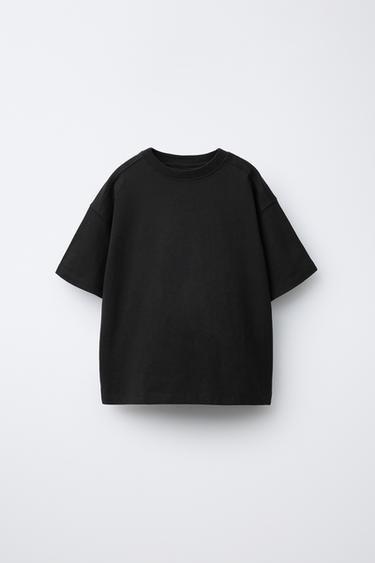 PLAIN MEDIUM WEIGHT T-SHIRT - Black by Zara