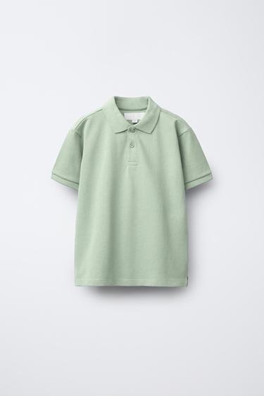 BASIC PLAIN POLO SHIRT - Light green by Zara