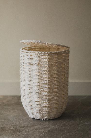 BATHROOM BIN WITH REMOVABLE LID - White by Zara