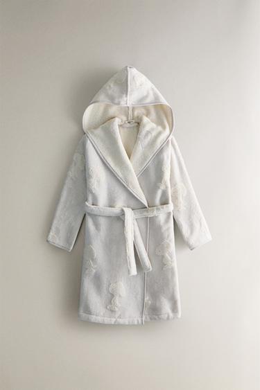 CHILDREN'S PEANUTS™ SILHOUETTE VELOUR BATHROBE - Grey by Zara - Image 0