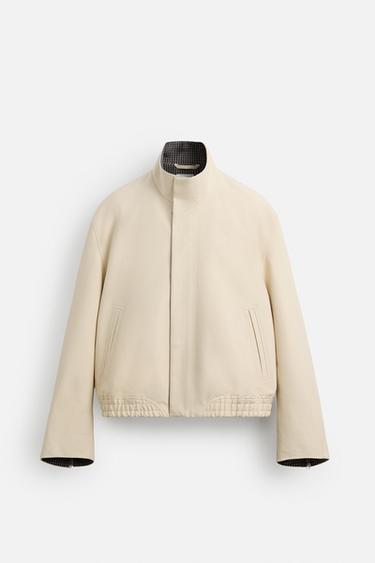 LIMITED EDITION CONTRAST BOMBER JACKET - Sand by Zara